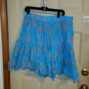Old Navy blue & gray floral skirt